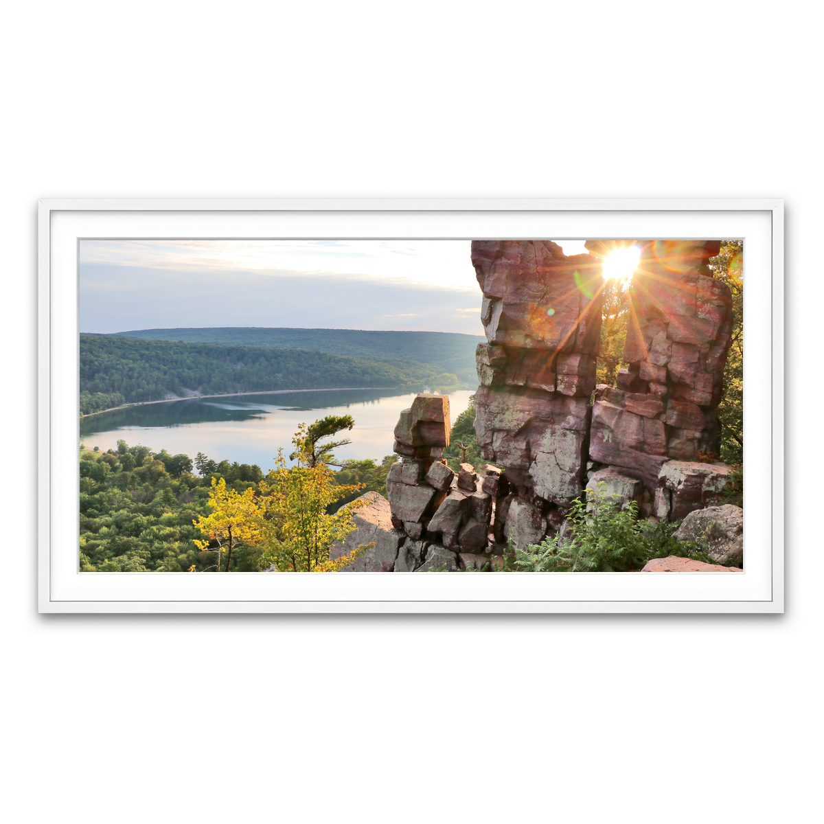 Framed Print 2x1 White