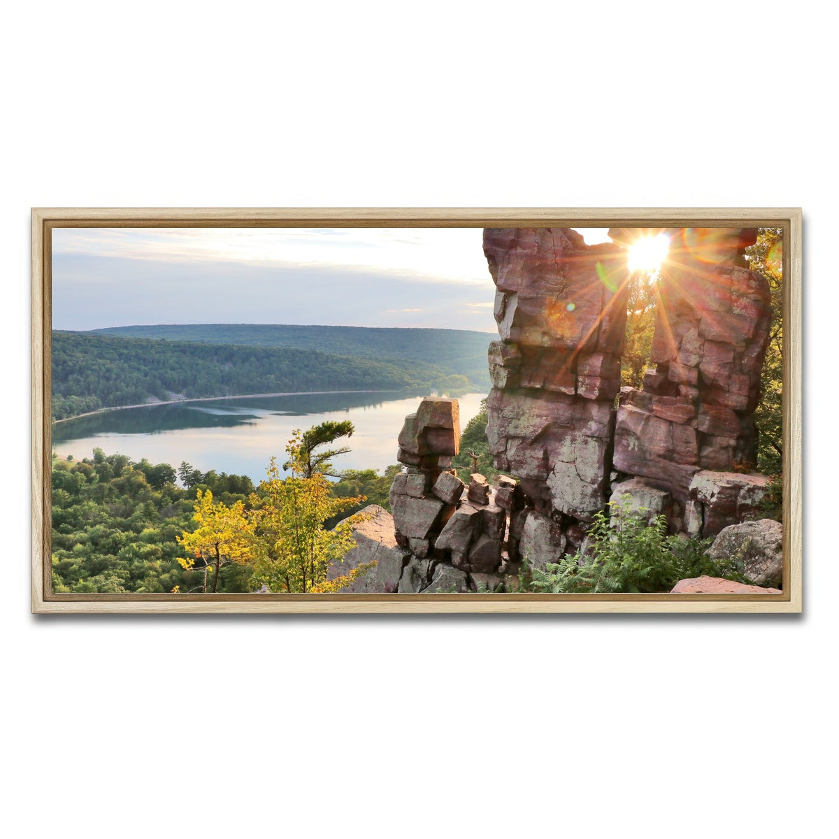 AUTO-MOCKUP WHITE | Devil's Lake State Park | 1 Piece | Natural Framed Canvas | group=2x1
