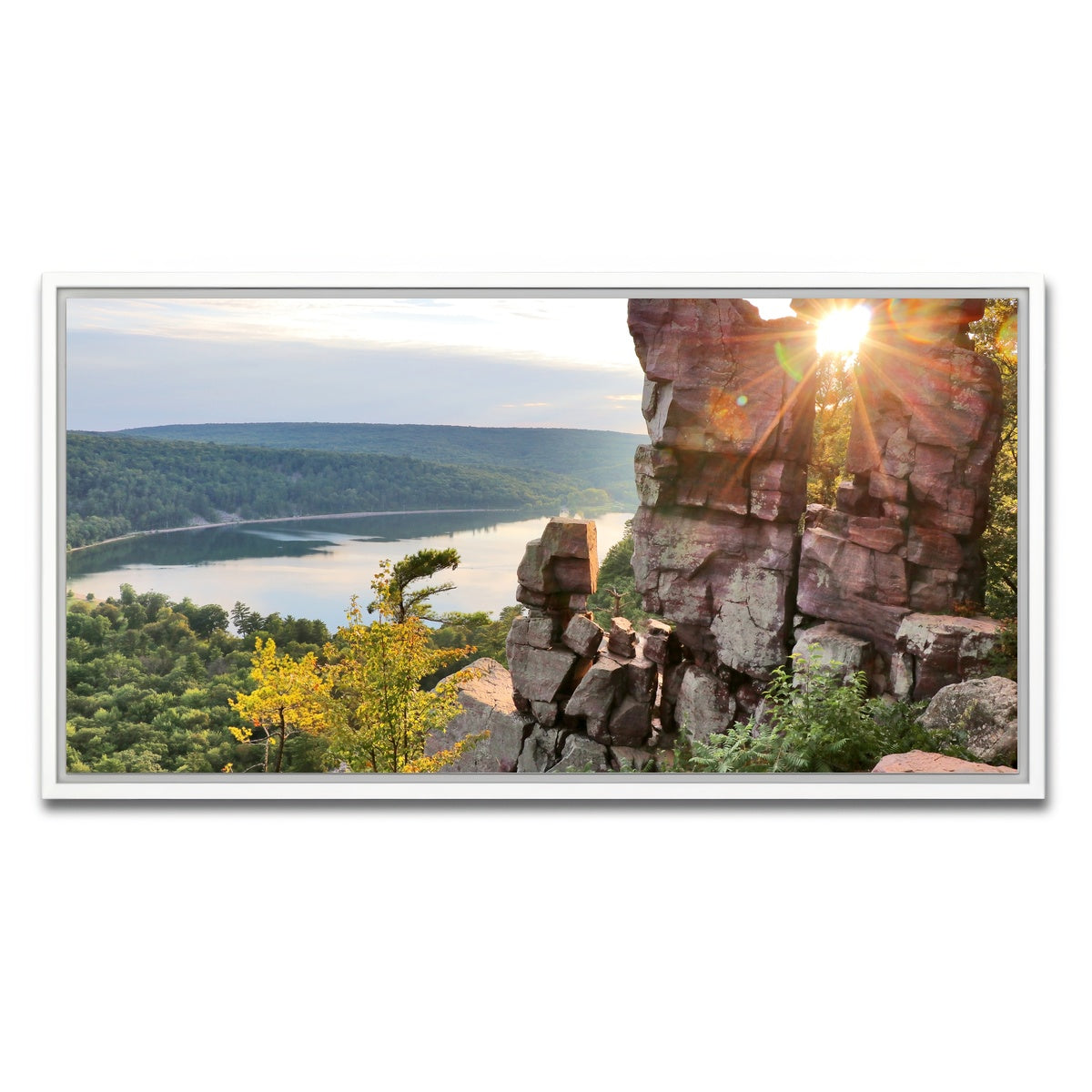 AUTO-MOCKUP WHITE | Devil's Lake State Park | 1 Piece | White Framed Canvas | group=2x1