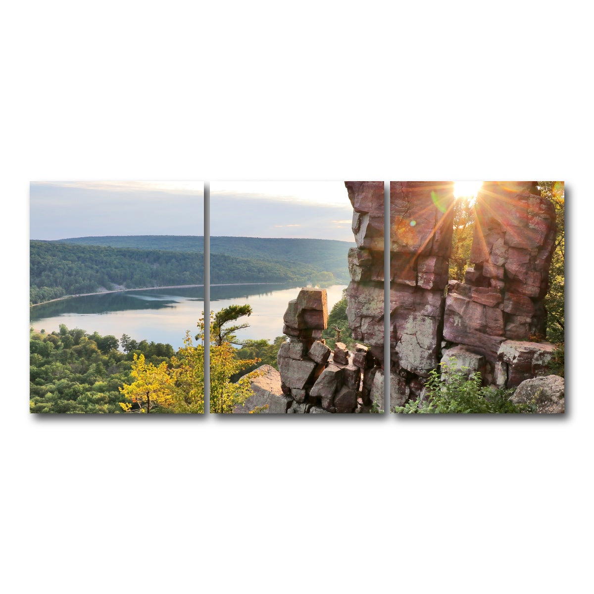 AUTO-MOCKUP WHITE | Devil's Lake State Park | 3 Piece | Gallery Wrap Canvas | group=18x24