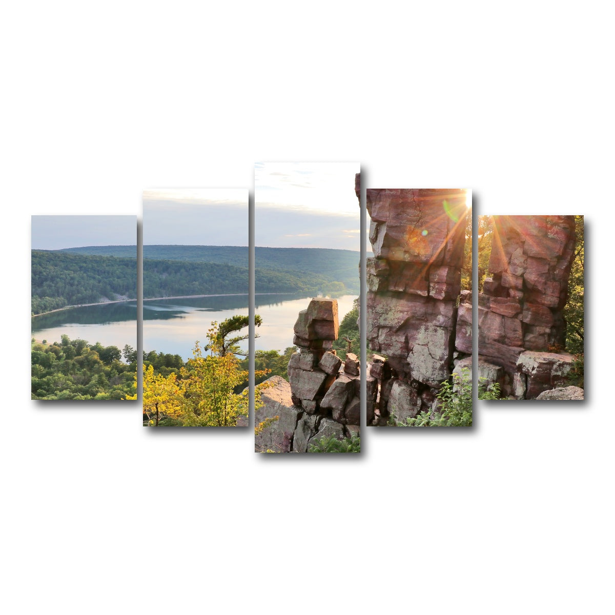 AUTO-MOCKUP WHITE | Devil's Lake State Park | 5 Piece | Gallery Wrap Canvas | group=5_normal