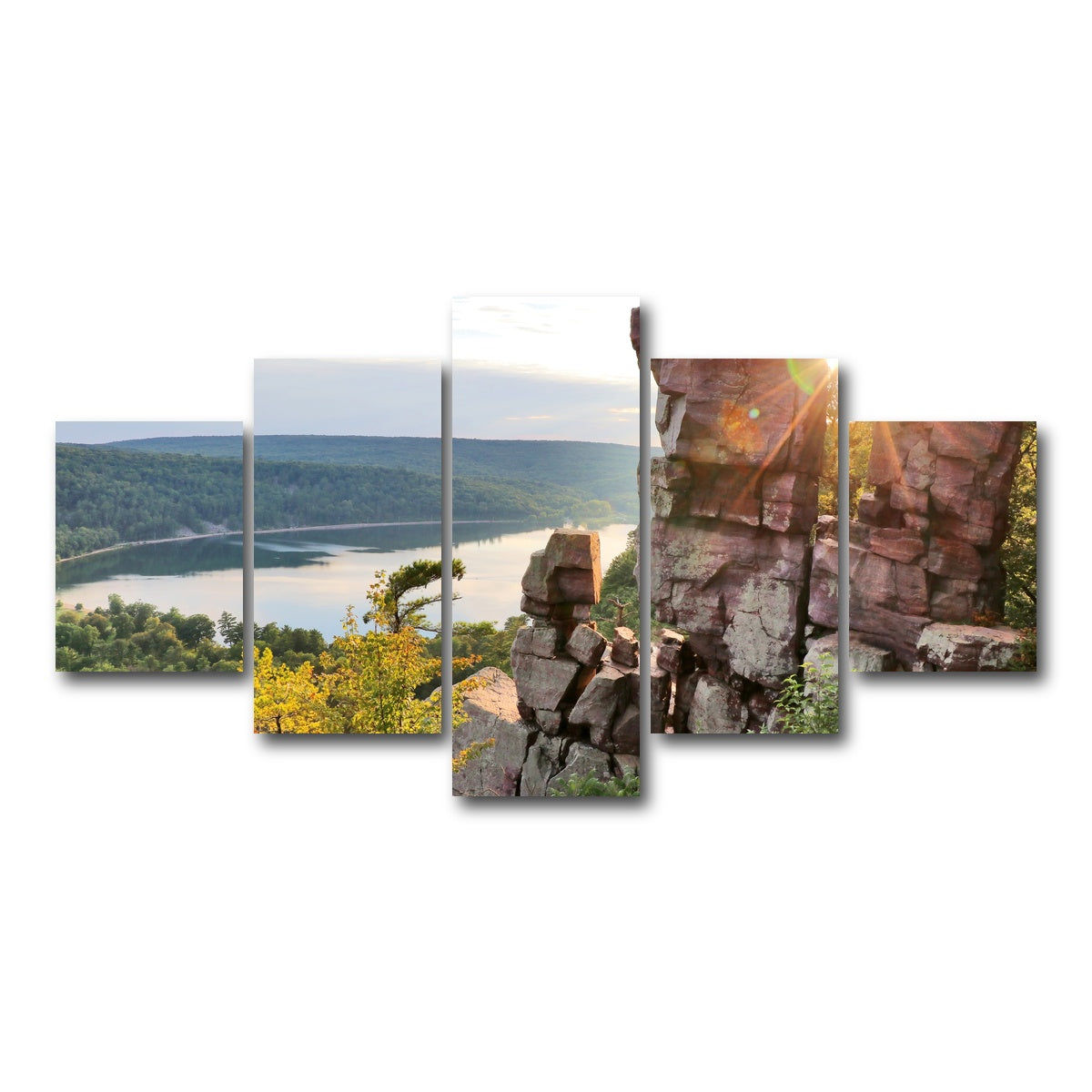 AUTO-MOCKUP WHITE | Devil's Lake State Park | 5 Piece | Gallery Wrap Canvas | group=5_short
