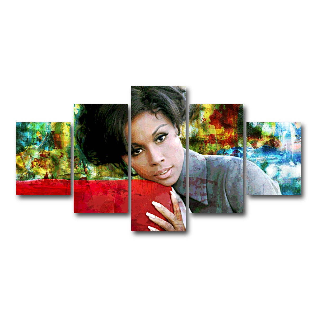 AUTO-MOCKUP WHITE | Diahann | 5 Piece | Gallery Wrap Canvas | group=5_short