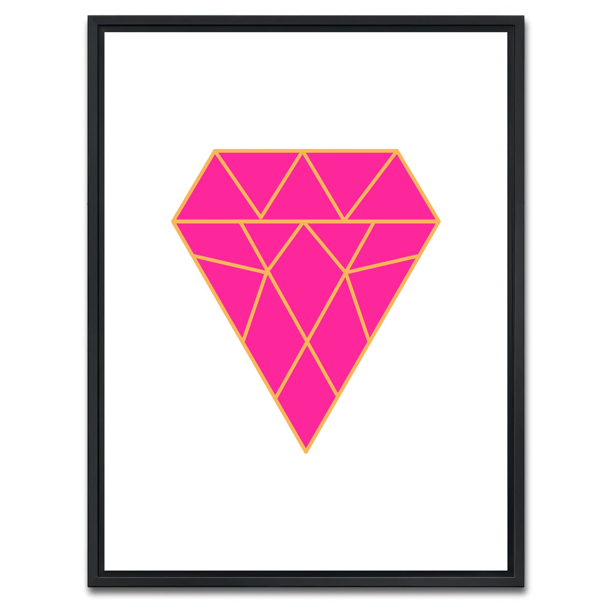 AUTO-MOCKUP WHITE | Diamond Pink | 1 Piece | Black Framed Canvas | group=3x4