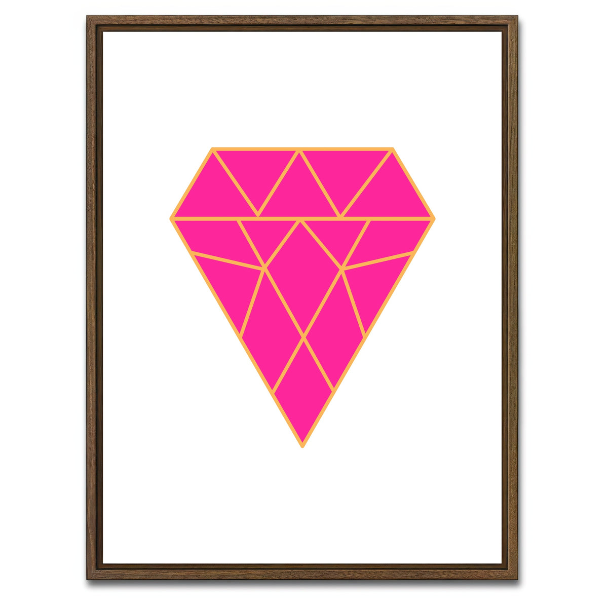 AUTO-MOCKUP WHITE | Diamond Pink | 1 Piece | Walnut Framed Canvas | group=3x4