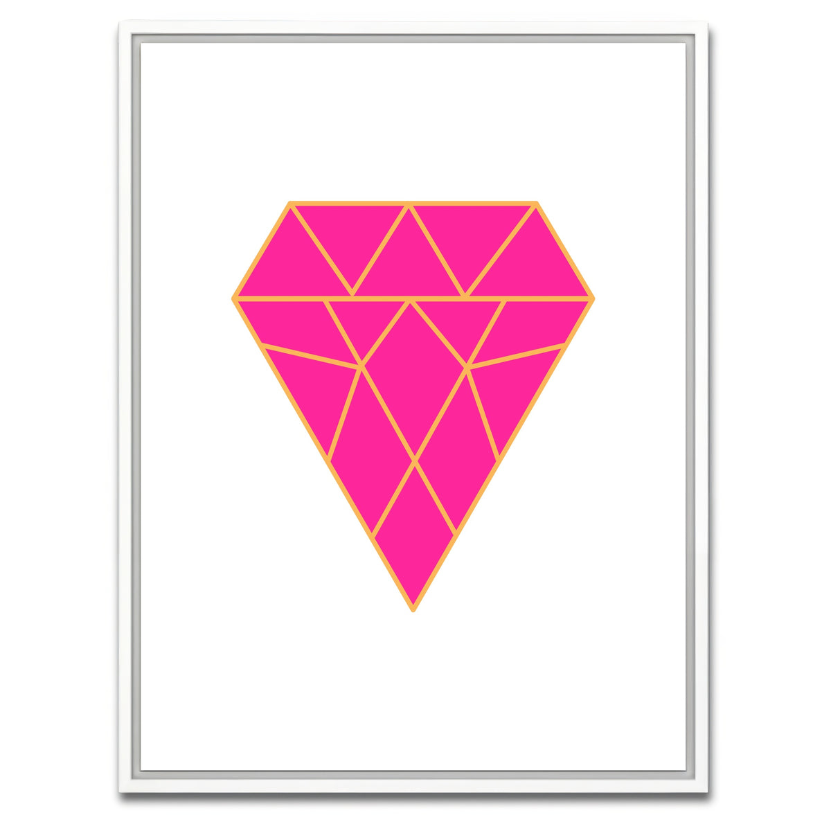 AUTO-MOCKUP WHITE | Diamond Pink | 1 Piece | White Framed Canvas | group=3x4