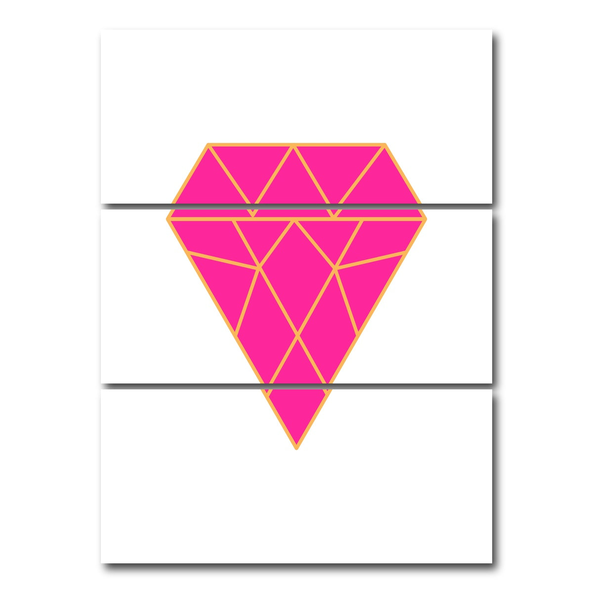 AUTO-MOCKUP WHITE | Diamond Pink | 3 Piece | Gallery Wrap Canvas | group=8x18_stacked