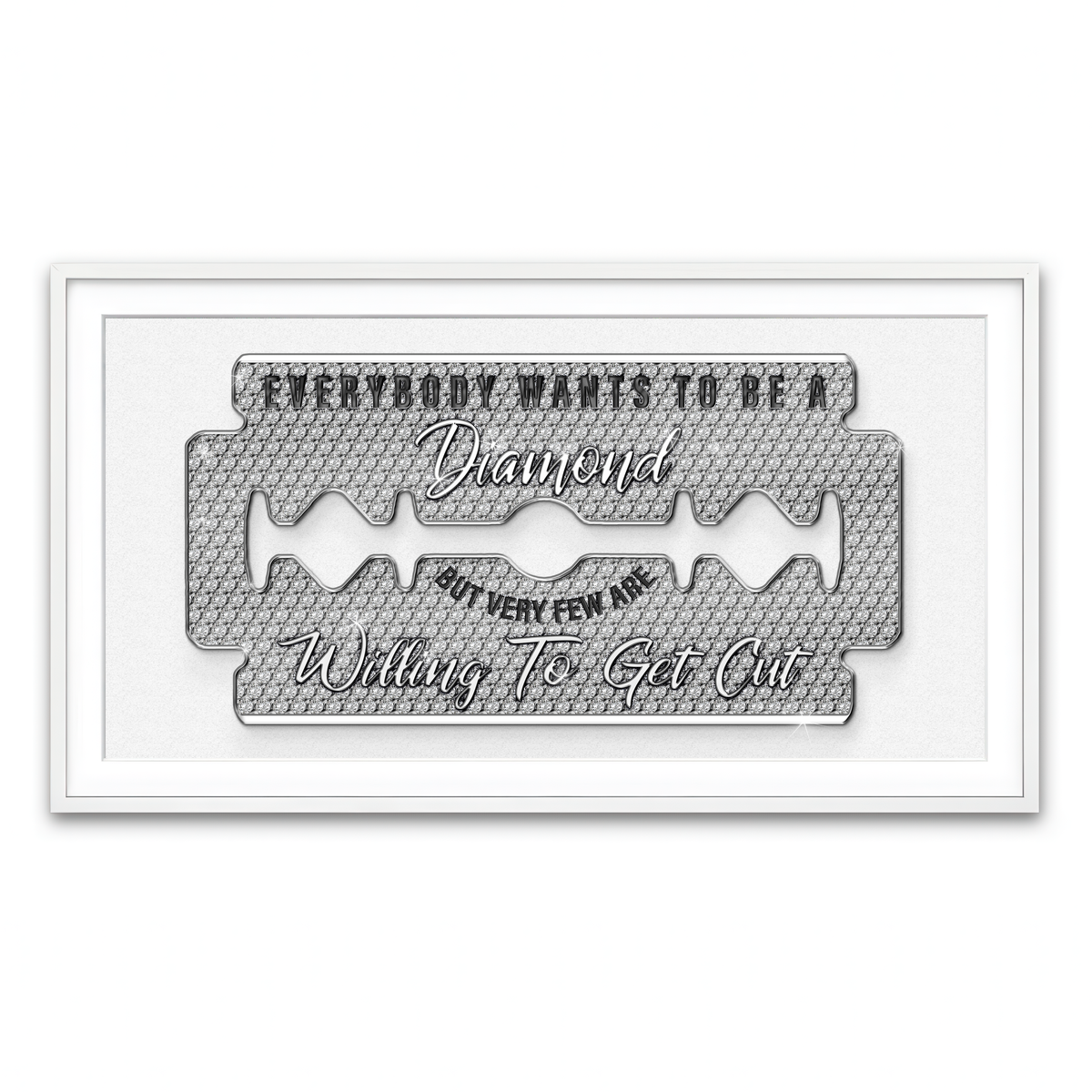 Framed Print 2x1 White