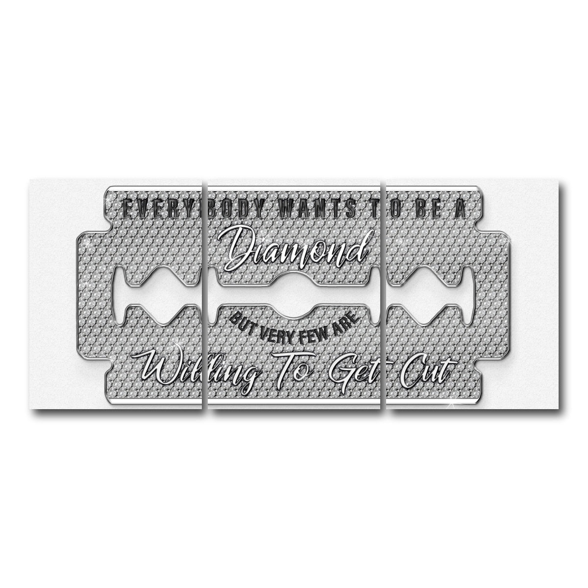 AUTO-MOCKUP WHITE | Diamond Razorblade | 3 Piece | Gallery Wrap Canvas | group=18x24