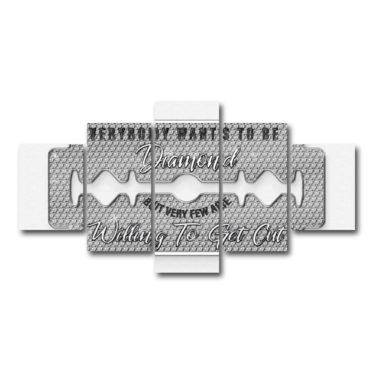 AUTO-MOCKUP WHITE | Diamond Razorblade | 5 Piece | Gallery Wrap Canvas | group=5_short