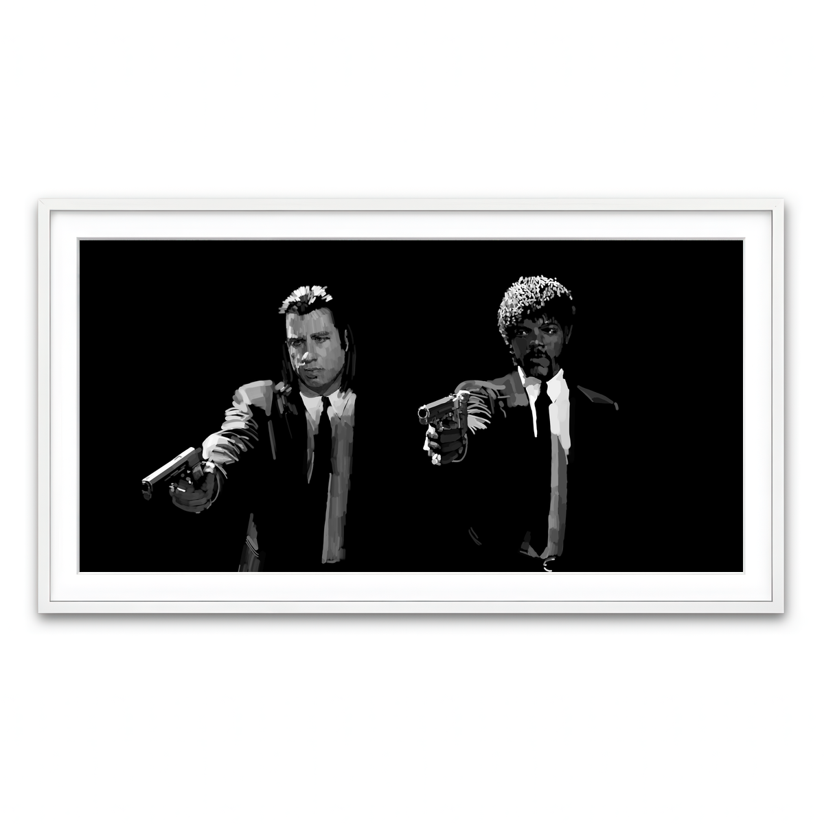 Framed Print 2x1 White