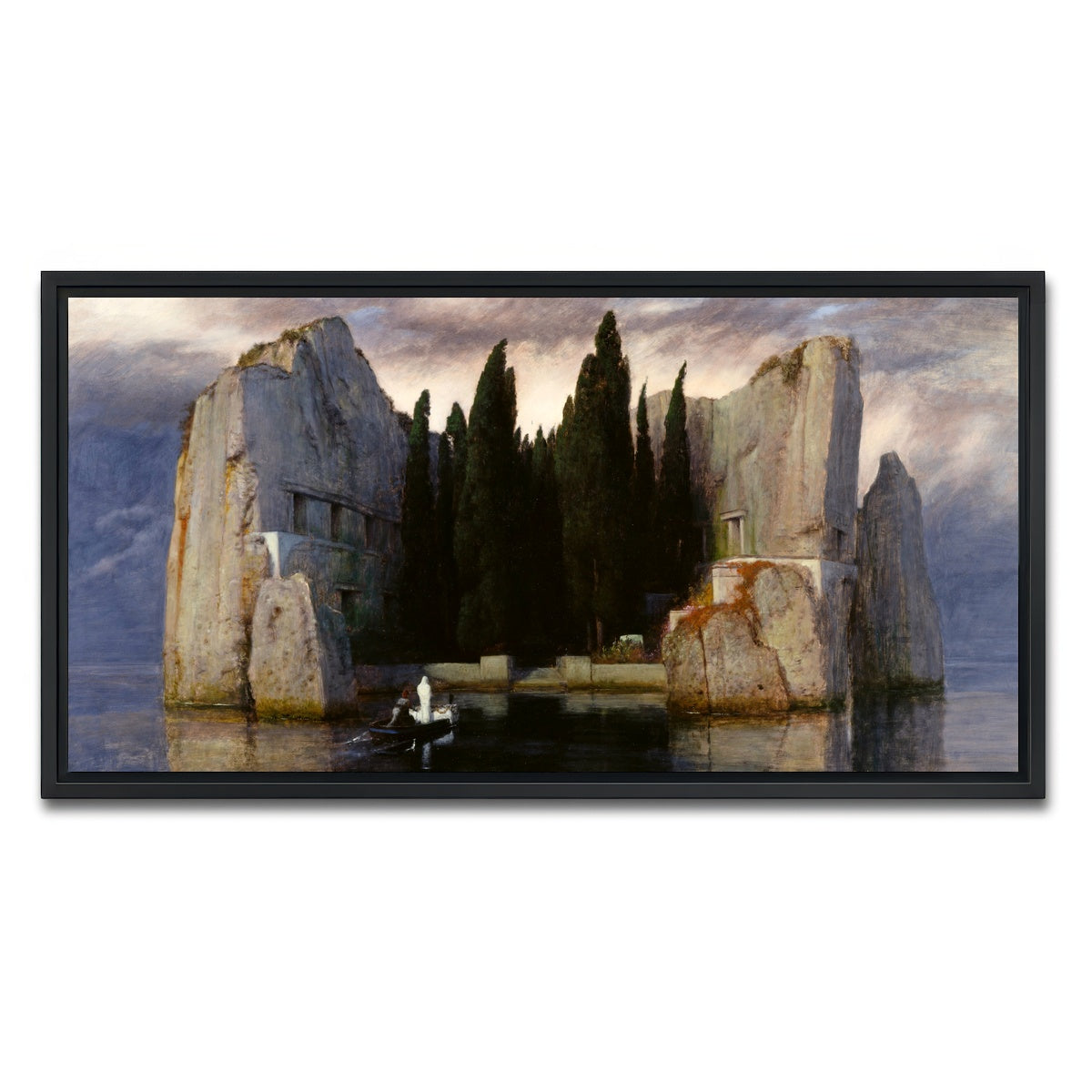 AUTO-MOCKUP WHITE | Die Toteninsel | 1 Piece | Black Framed Canvas | group=2x1