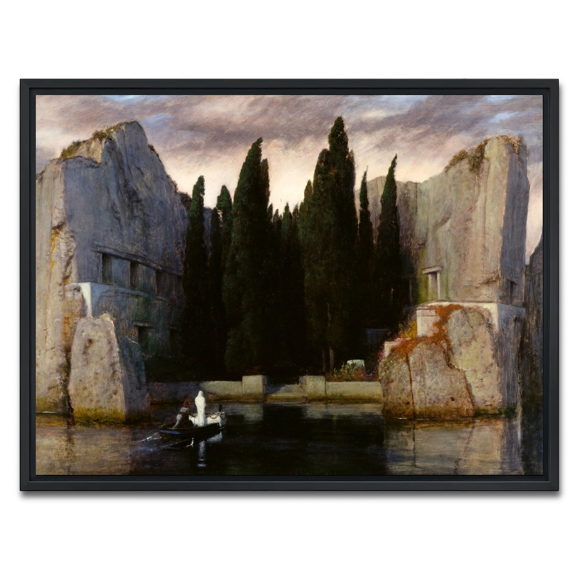 AUTO-MOCKUP WHITE | Die Toteninsel | 1 Piece | Black Framed Canvas | group=4x3