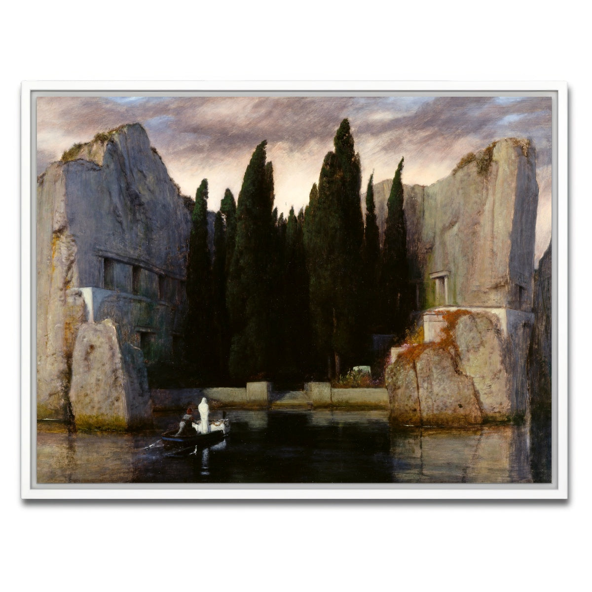 AUTO-MOCKUP WHITE | Die Toteninsel | 1 Piece | White Framed Canvas | group=4x3