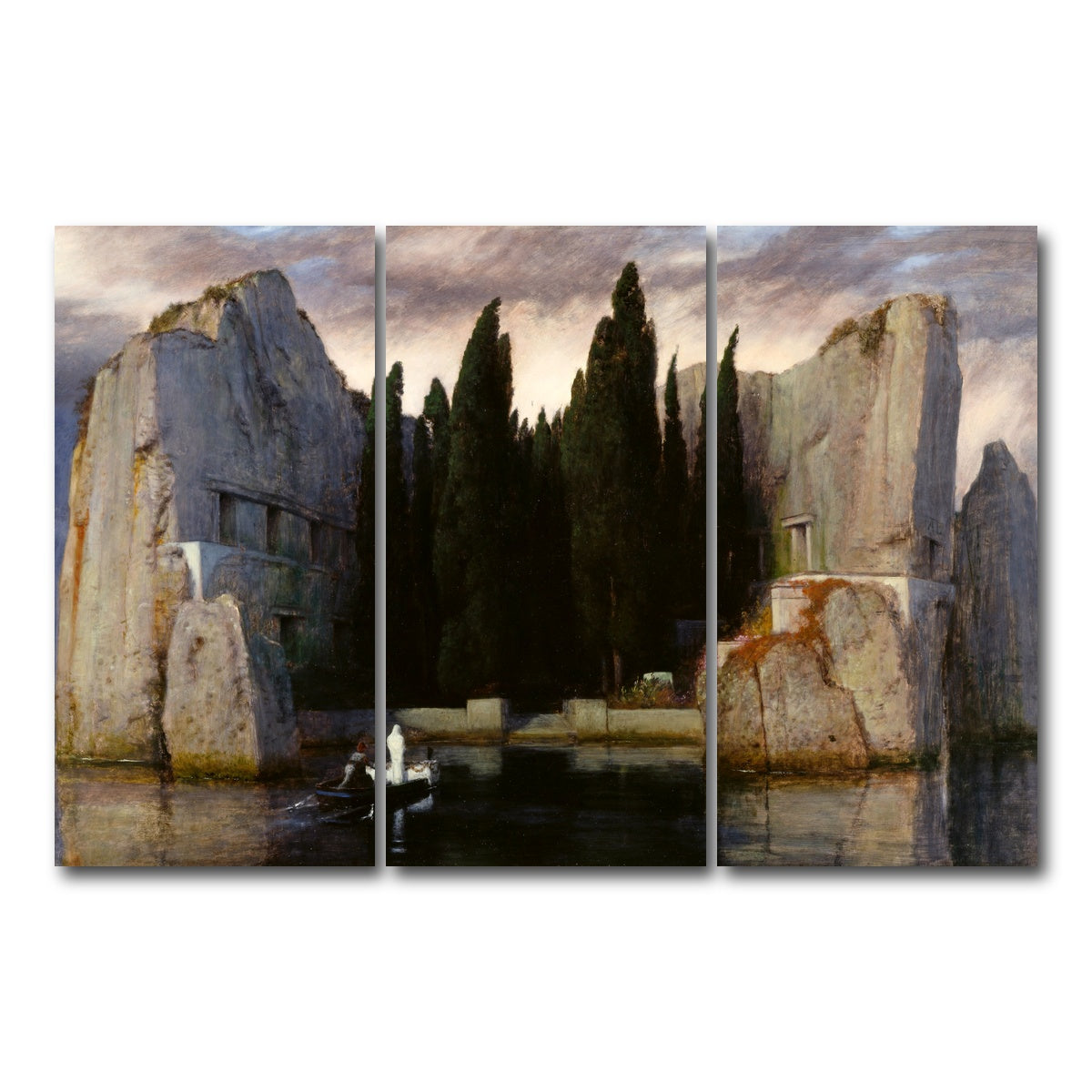 AUTO-MOCKUP WHITE | Die Toteninsel | 3 Piece | Gallery Wrap Canvas | group=12x24