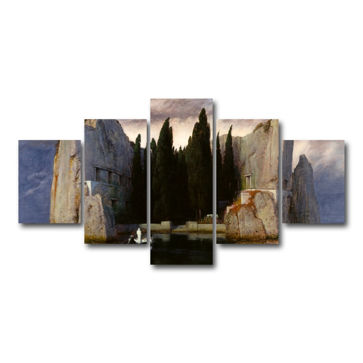 AUTO-MOCKUP WHITE | Die Toteninsel | 5 Piece | Gallery Wrap Canvas | group=5_short