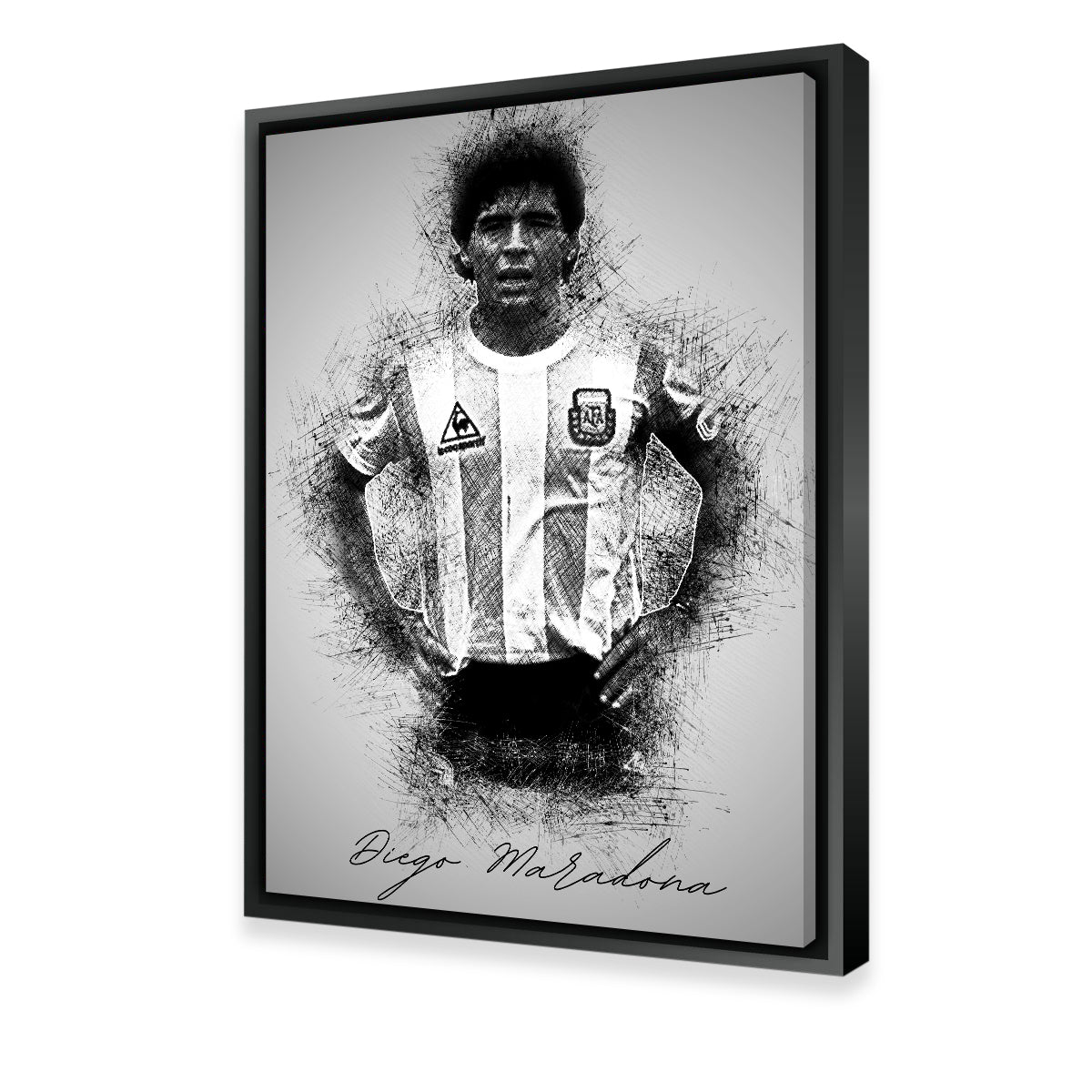 Diego Maradona Sketch Wall Art