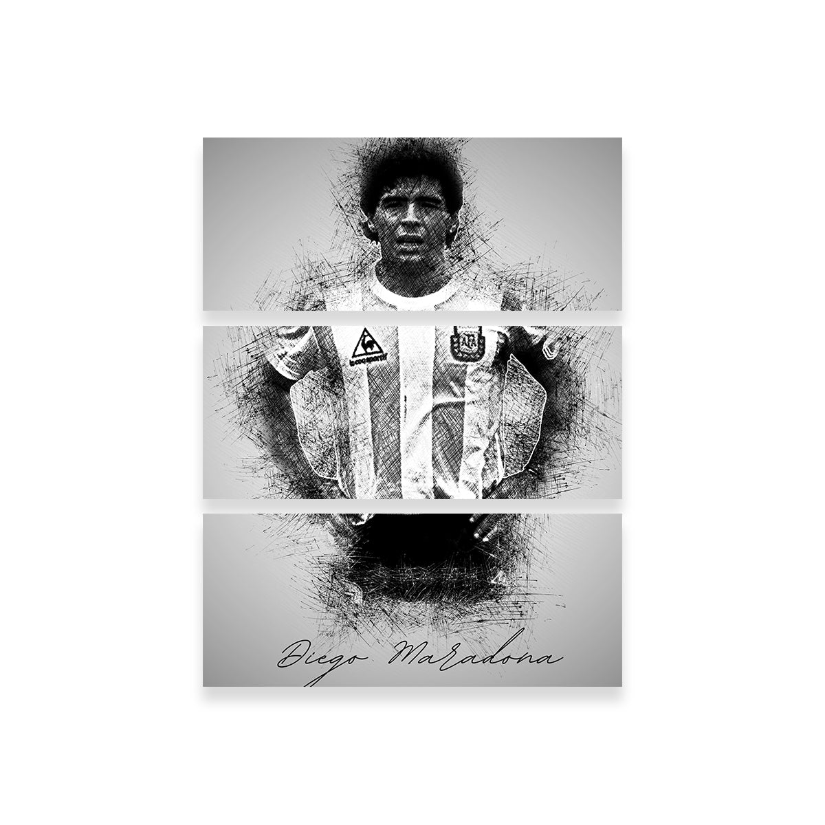 Diego Maradona Sketch Wall Art