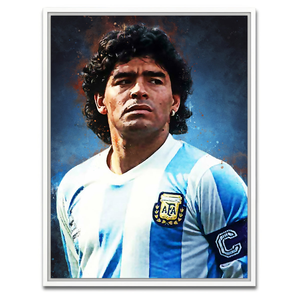 AUTO-MOCKUP WHITE | Diego Maradona | 1 Piece | White Framed Canvas | group=3x4