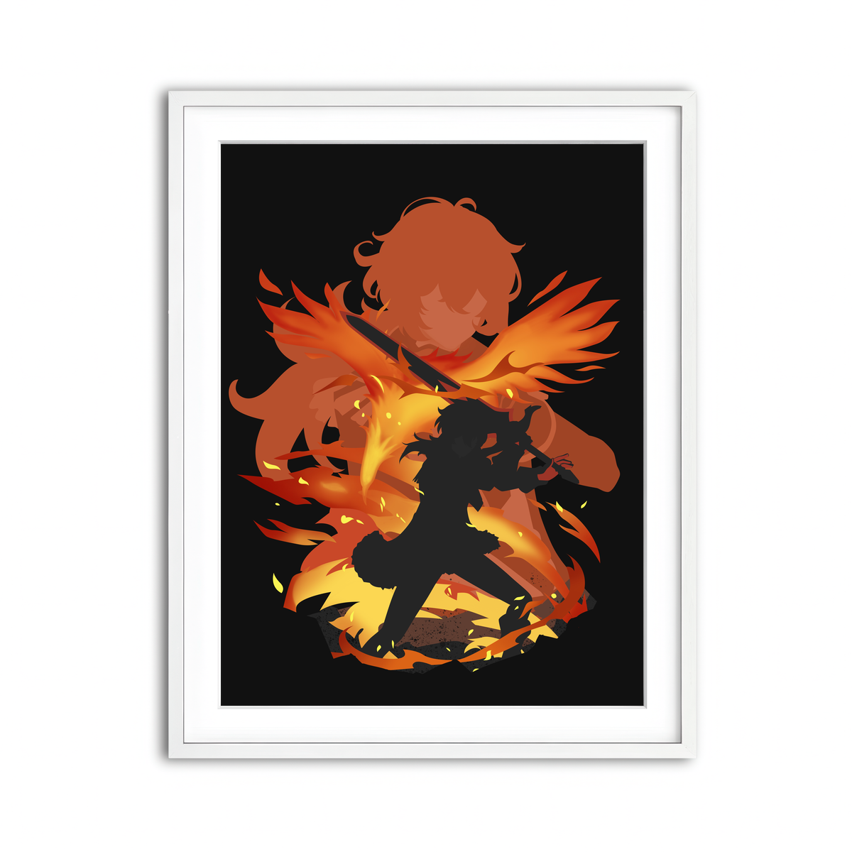 Framed Print 3x4 White