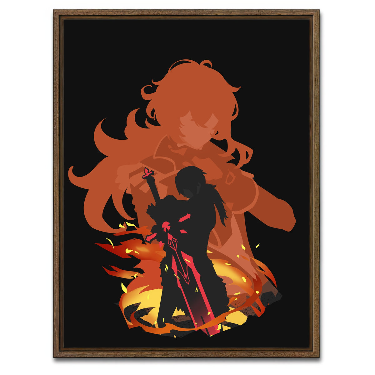 AUTO-MOCKUP WHITE | Diluc | 1 Piece | Walnut Framed Canvas | group=3x4