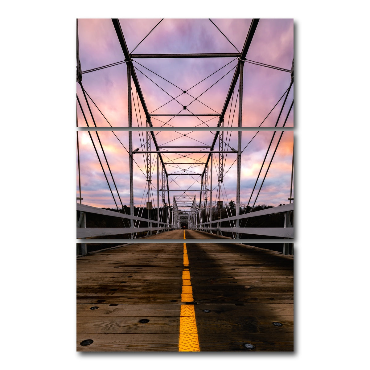 AUTO-MOCKUP WHITE | Dingmans Bridge | 3 Piece | Gallery Wrap Canvas | group=12x24_stacked