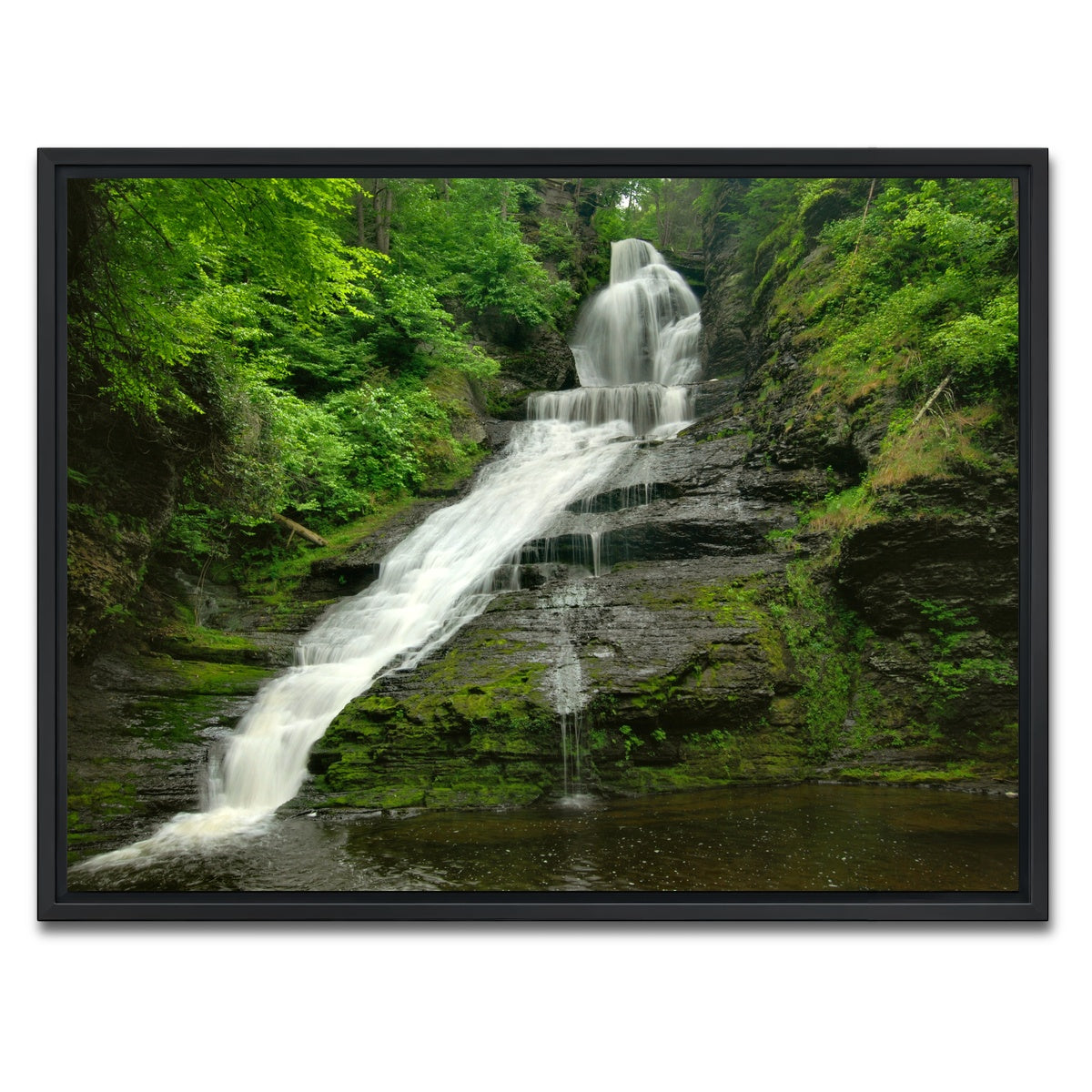 AUTO-MOCKUP WHITE | Dingmans Falls | 1 Piece | Black Framed Canvas | group=4x3