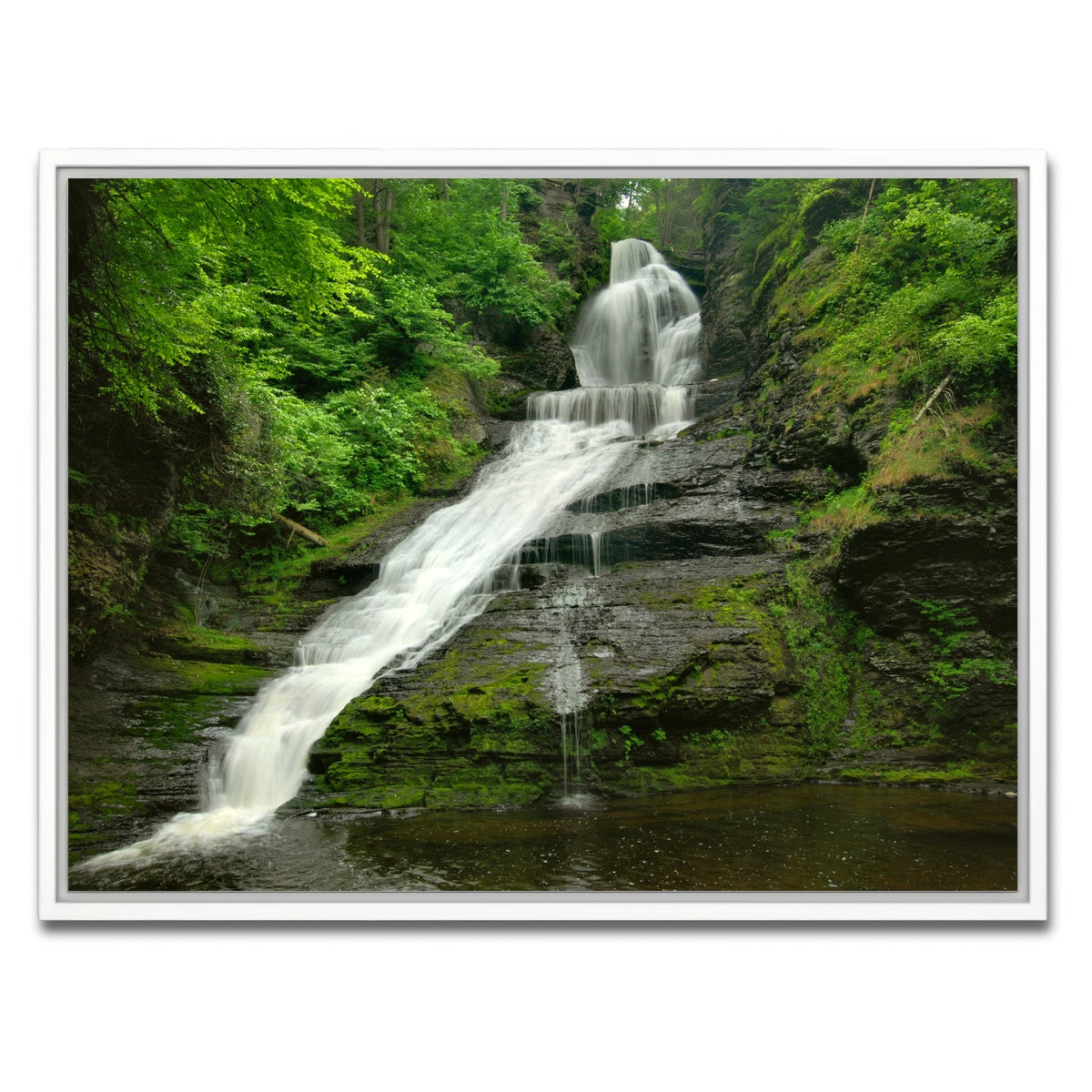 AUTO-MOCKUP WHITE | Dingmans Falls | 1 Piece | White Framed Canvas | group=4x3
