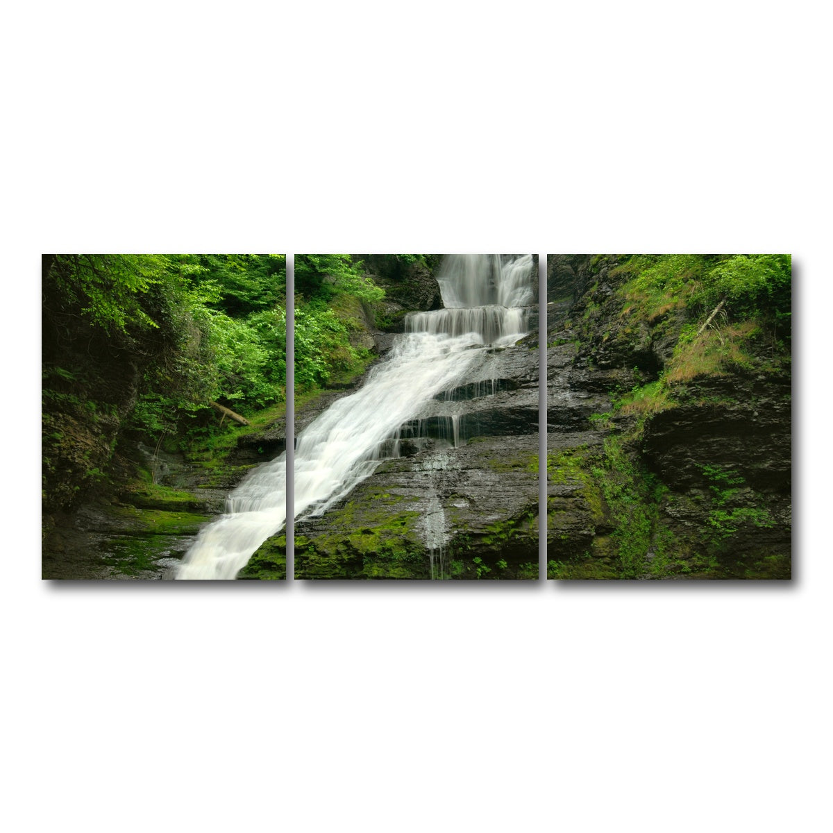 AUTO-MOCKUP WHITE | Dingmans Falls | 3 Piece | Gallery Wrap Canvas | group=18x24