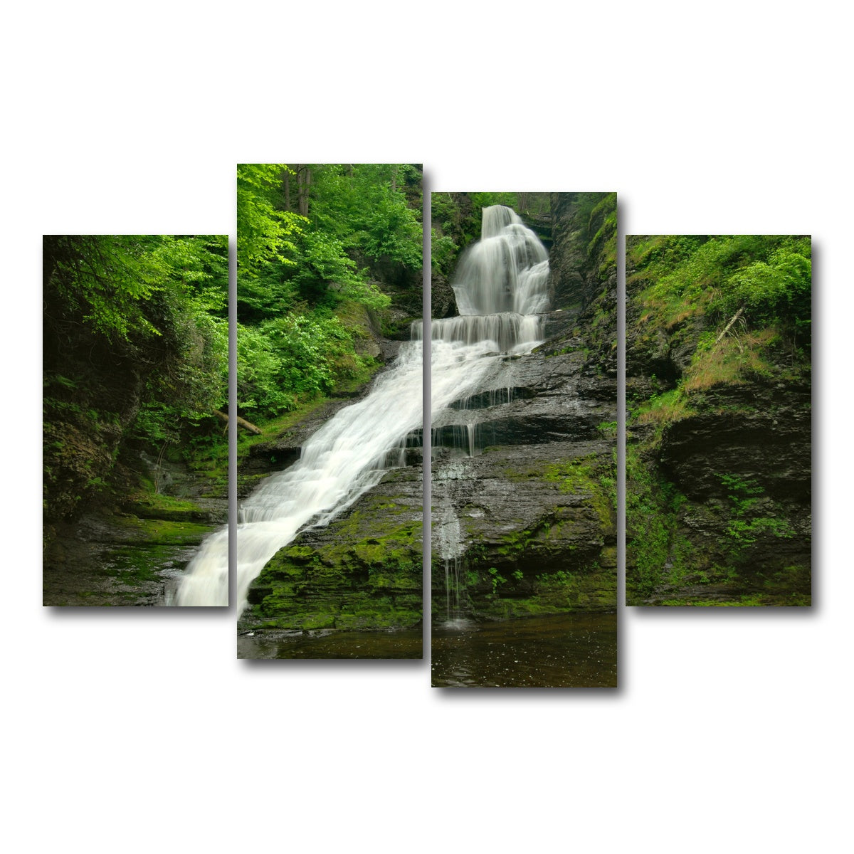 AUTO-MOCKUP WHITE | Dingmans Falls | 4 Piece | Gallery Wrap Canvas | group=4_short