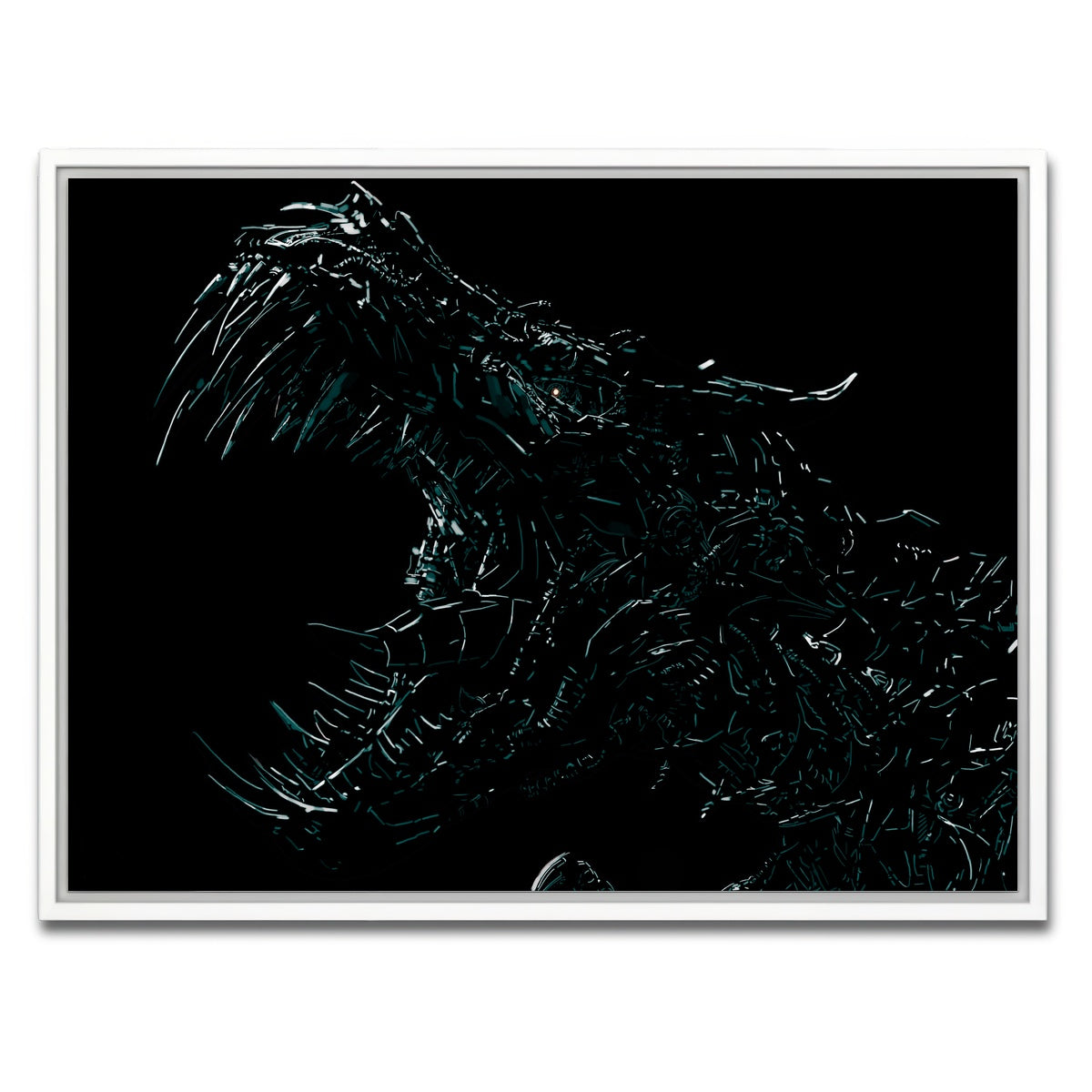 AUTO-MOCKUP WHITE | Dino | 1 Piece | White Framed Canvas | group=4x3