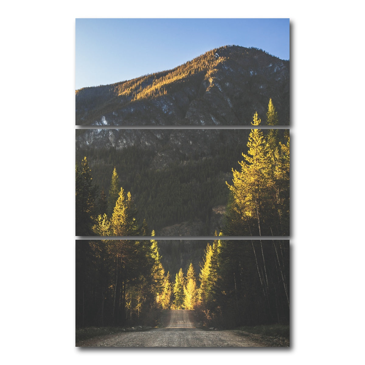 AUTO-MOCKUP WHITE | Dirt and Sun | 3 Piece | Gallery Wrap Canvas | group=12x24_stacked