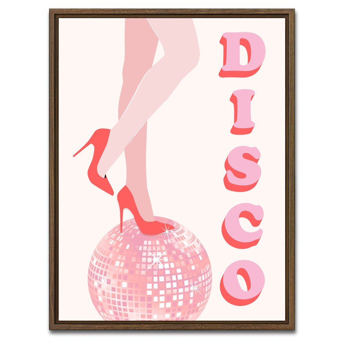 AUTO-MOCKUP WHITE | Disco | 1 Piece | Walnut Framed Canvas | group=3x4