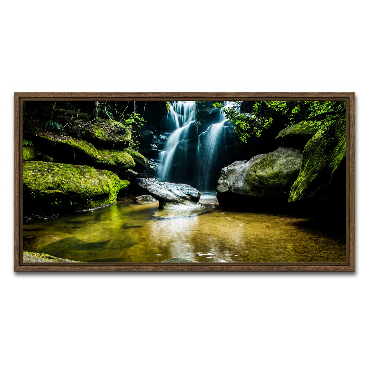 AUTO-MOCKUP WHITE | Dismals Canyon | 1 Piece | Walnut Framed Canvas | group=2x1