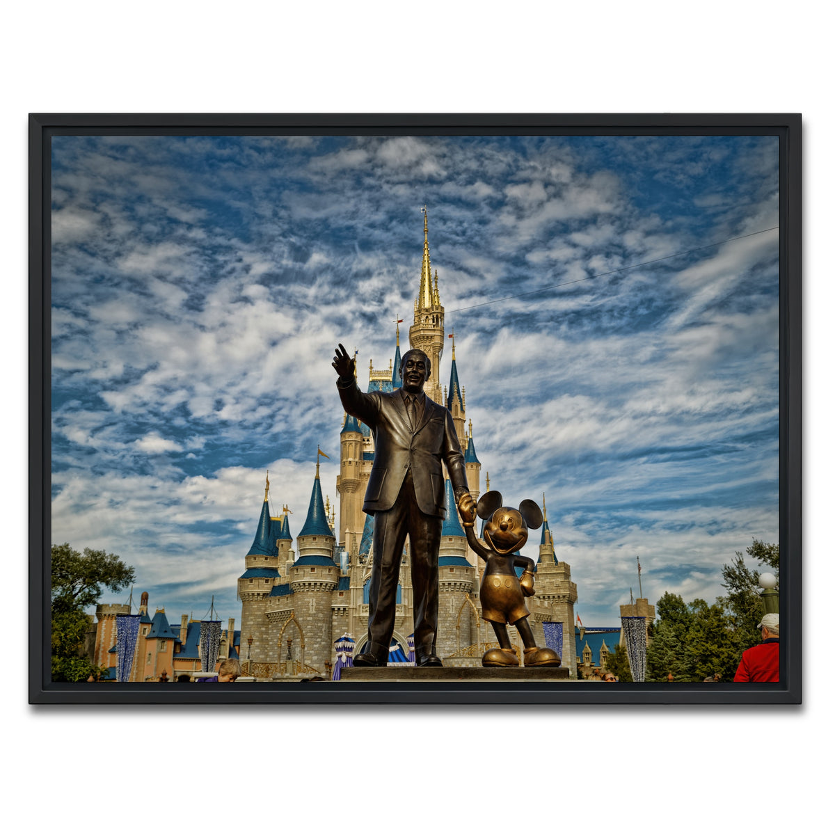 AUTO-MOCKUP WHITE | Disney World's Magic Kingdom | 1 Piece | Black Framed Canvas | group=4x3