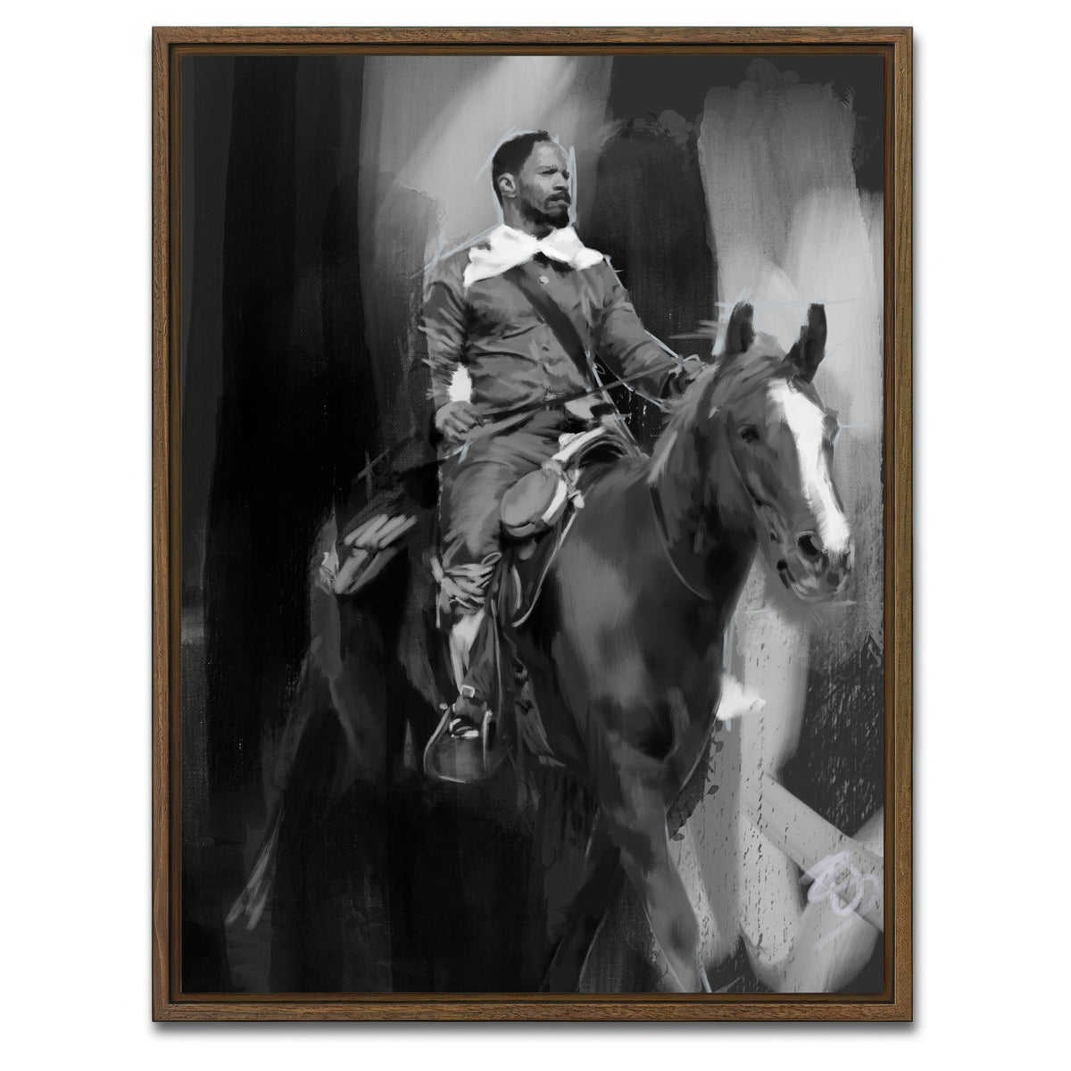 AUTO-MOCKUP WHITE | Django Unchained | 1 Piece | Walnut Framed Canvas | group=3x4