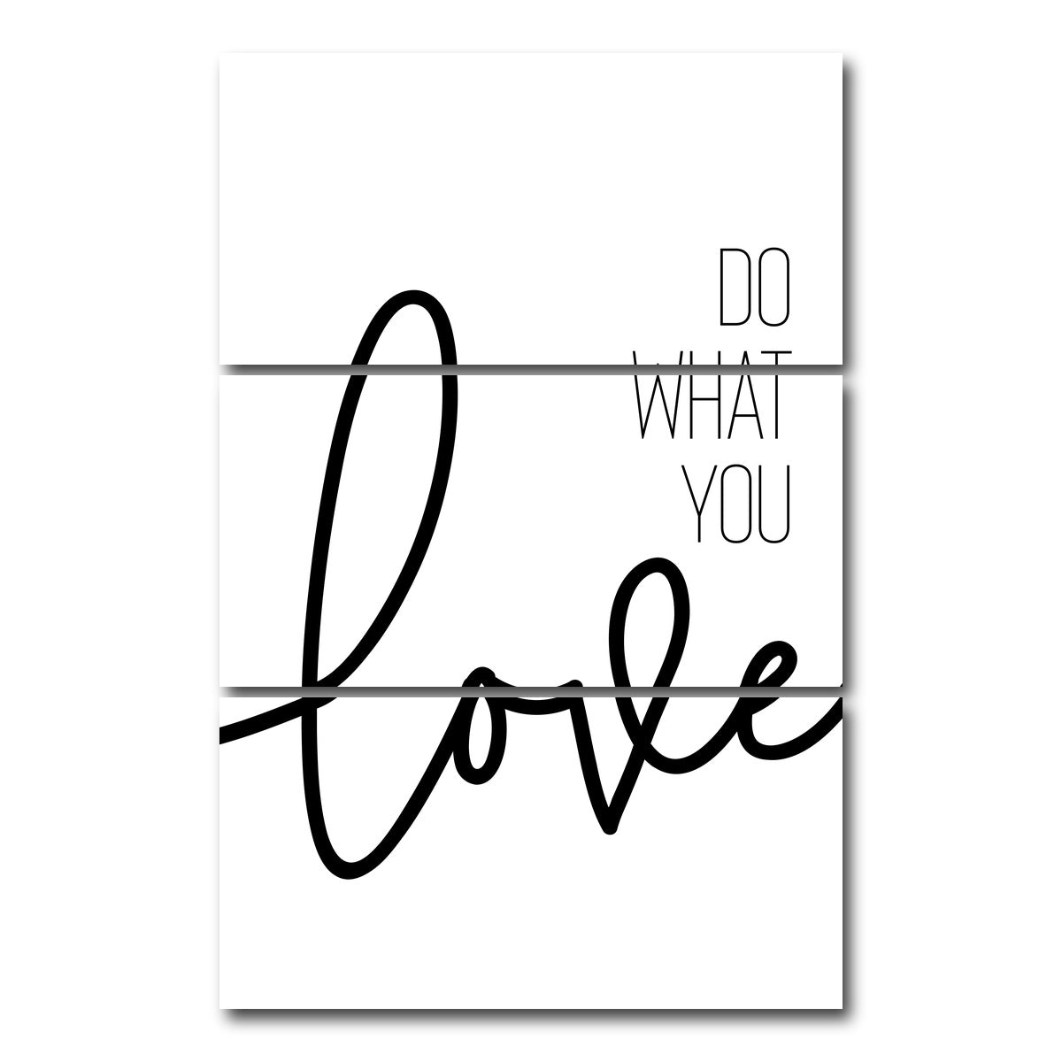 AUTO-MOCKUP WHITE | Do what you love | 3 Piece | Gallery Wrap Canvas | group=12x24_stacked