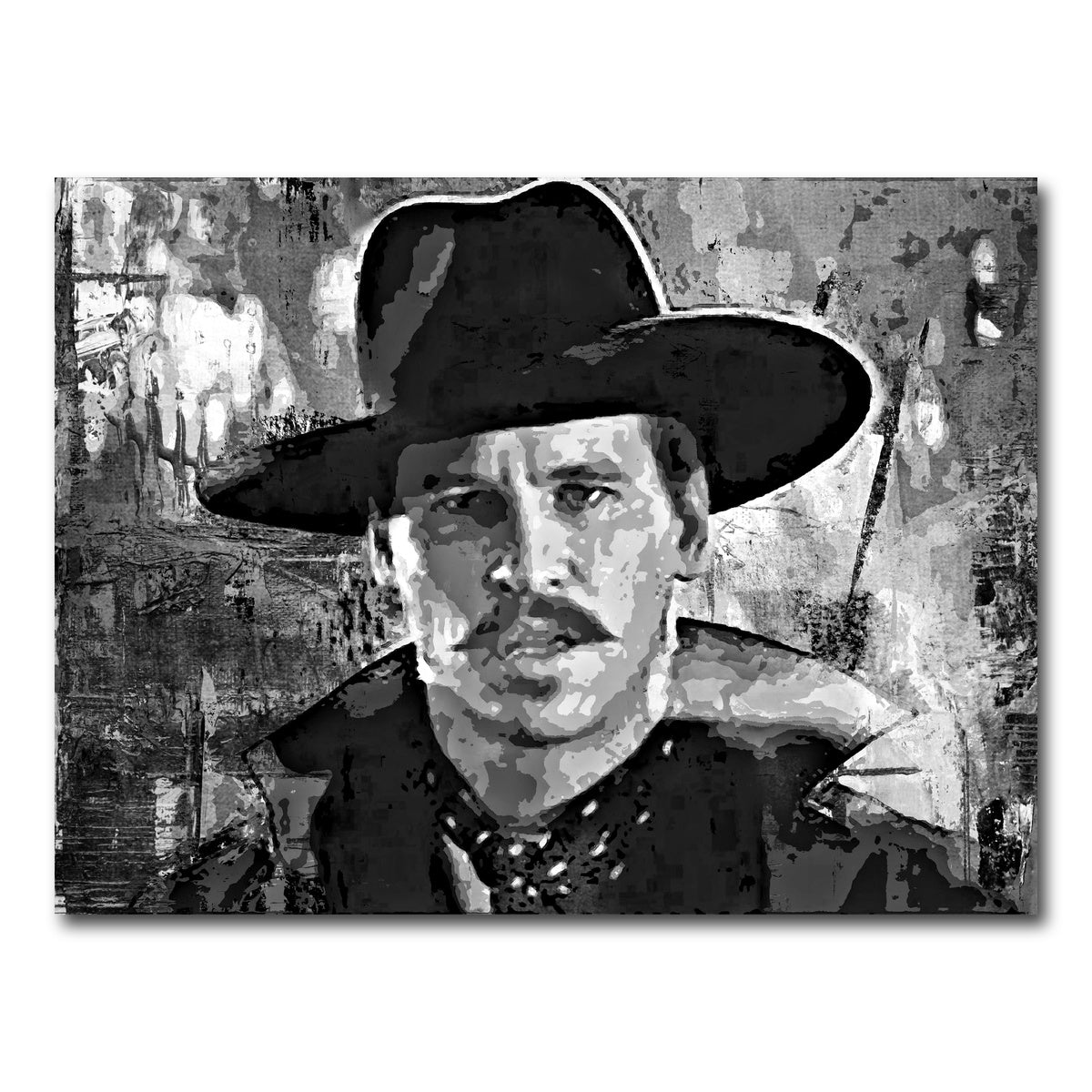AUTO-MOCKUP WHITE | Doc Holliday Grayscale | 1 Piece | Gallery Wrap Canvas | group=4x3