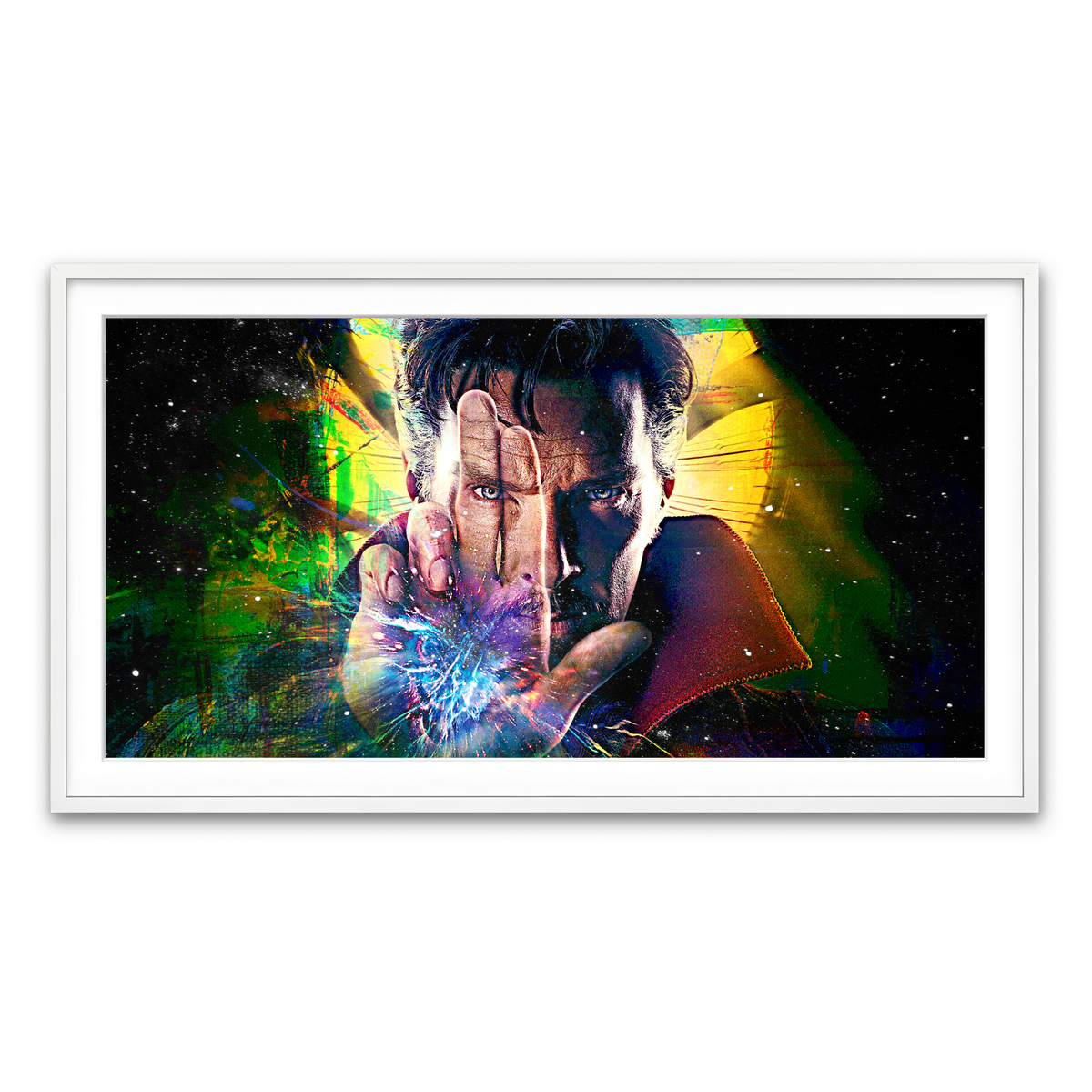 Framed Print 2x1 White