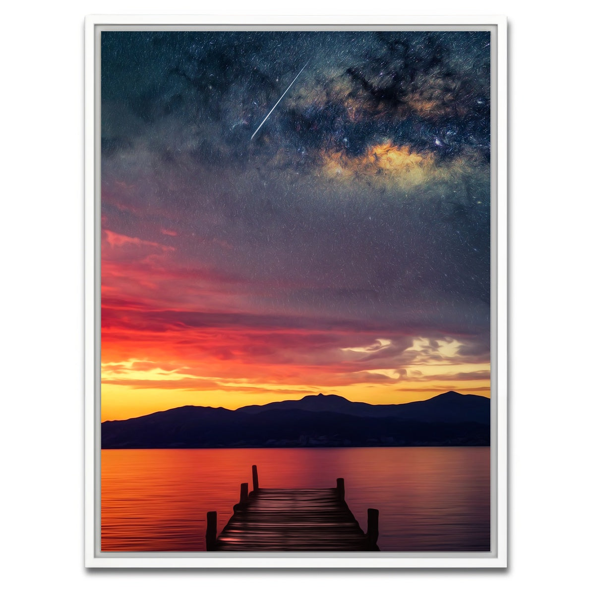 AUTO-MOCKUP WHITE | Dock to the Stars | 1 Piece | White Framed Canvas | group=3x4