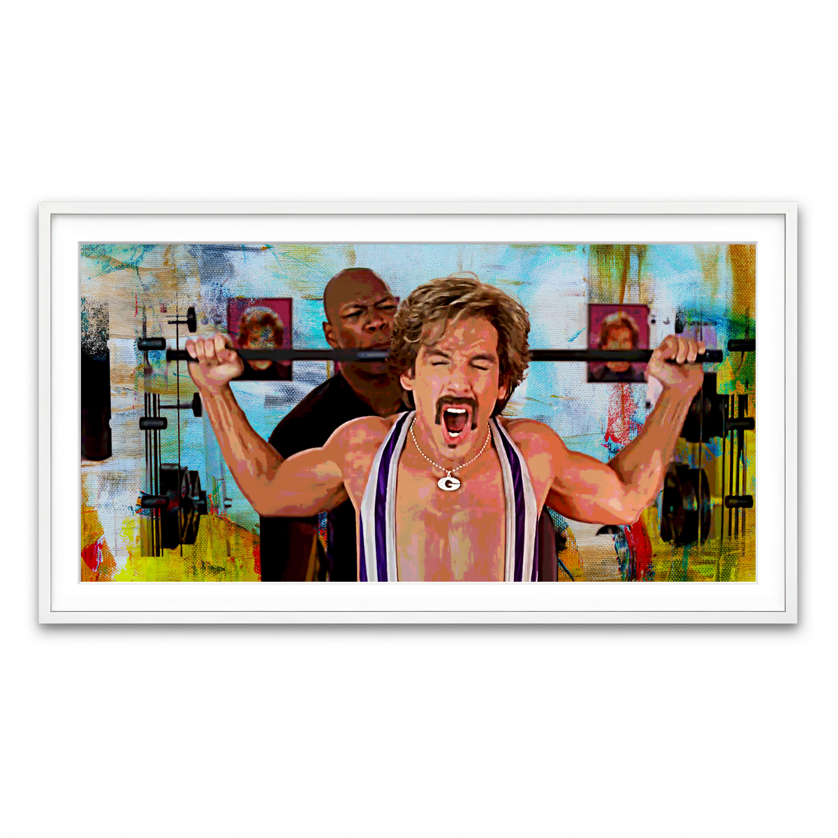 Framed Print 2x1 White