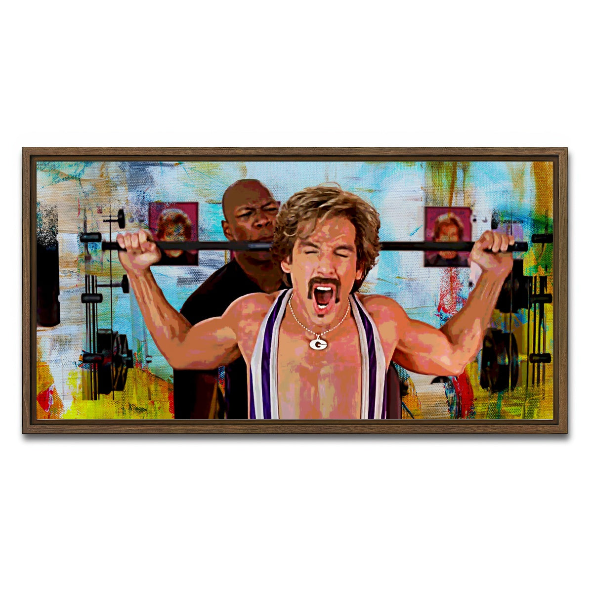 AUTO-MOCKUP WHITE | Dodgeball White Goodman | 1 Piece | Walnut Framed Canvas | group=2x1