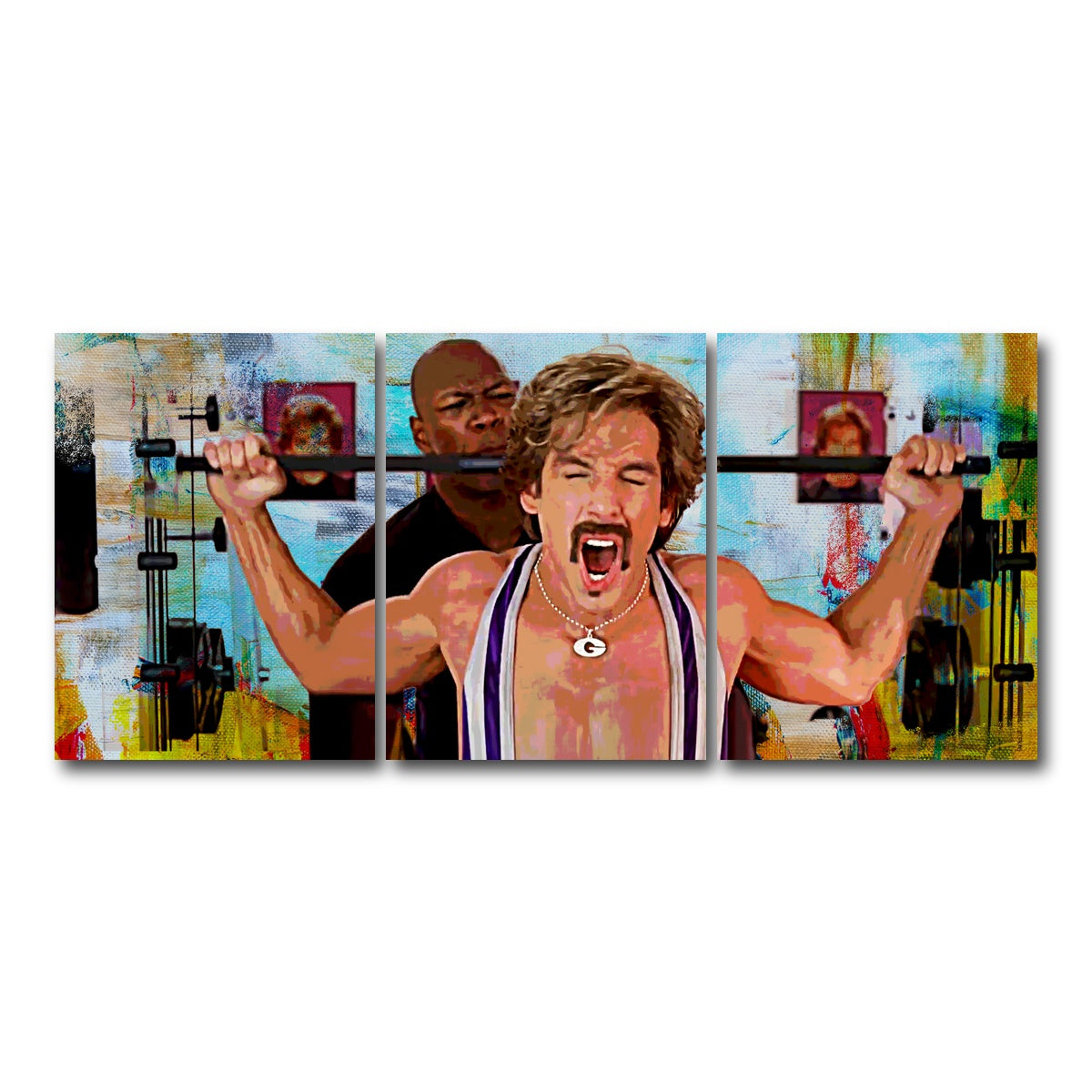 AUTO-MOCKUP WHITE | Dodgeball White Goodman | 3 Piece | Gallery Wrap Canvas | group=18x24
