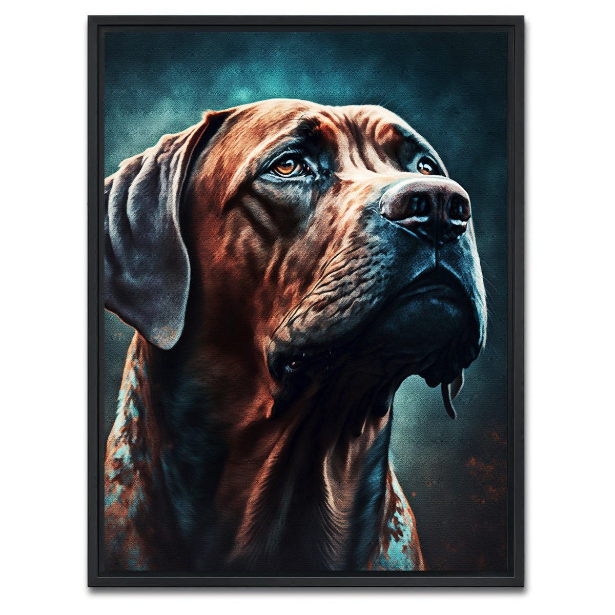 AUTO-MOCKUP WHITE | Dog Hunter | 1 Piece | Black Framed Canvas | group=3x4