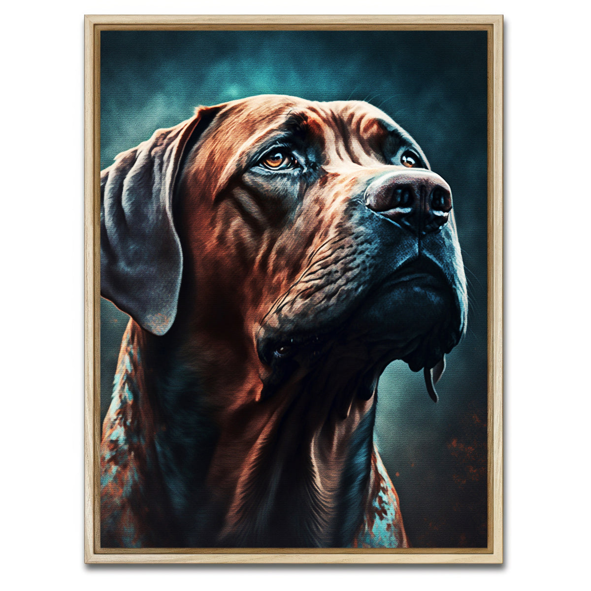 AUTO-MOCKUP WHITE | Dog Hunter | 1 Piece | Natural Framed Canvas | group=3x4