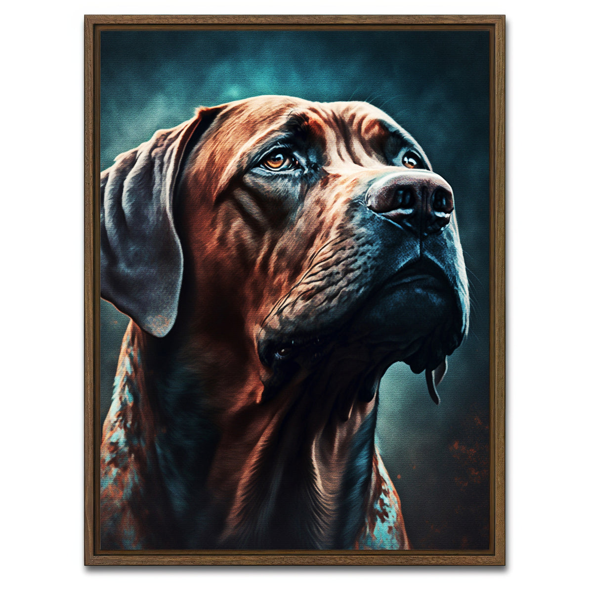 AUTO-MOCKUP WHITE | Dog Hunter | 1 Piece | Walnut Framed Canvas | group=3x4