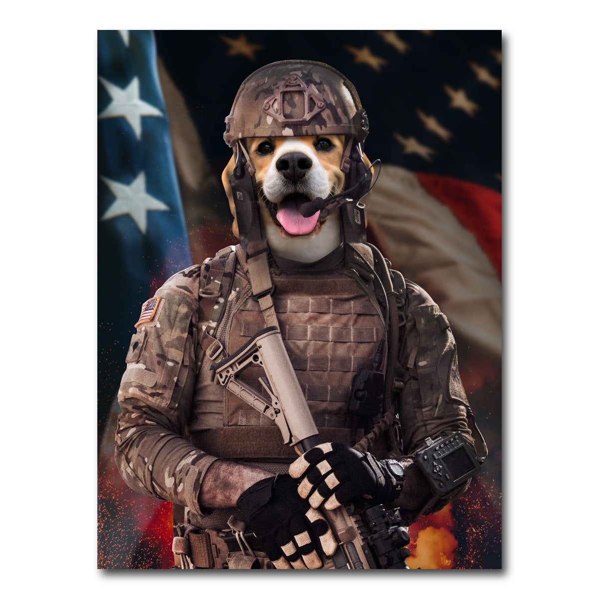 AUTO-MOCKUP WHITE | Dog Soldier | 1 Piece | Gallery Wrap Canvas | group=3x4