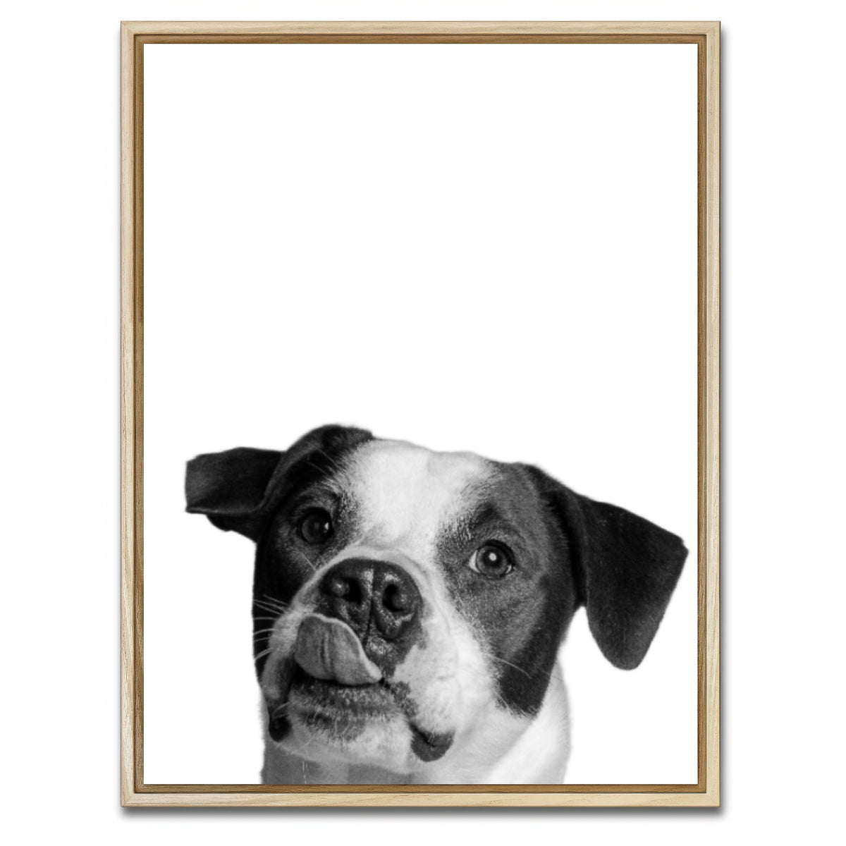 AUTO-MOCKUP WHITE | Dog | 1 Piece | Natural Framed Canvas | group=3x4