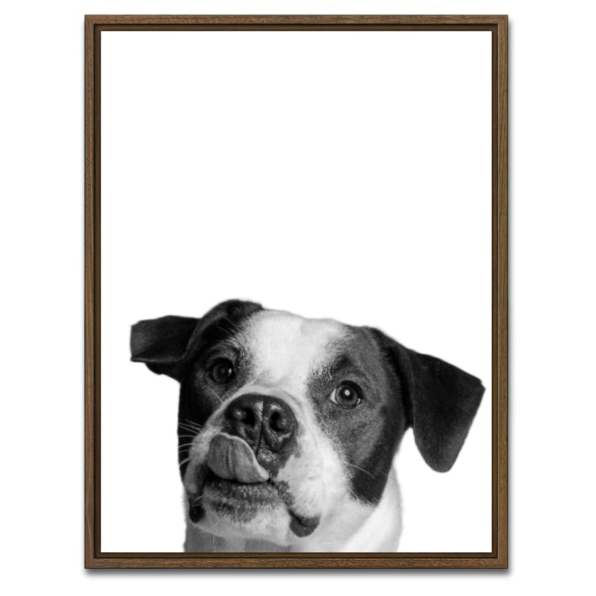 AUTO-MOCKUP WHITE | Dog | 1 Piece | Walnut Framed Canvas | group=3x4