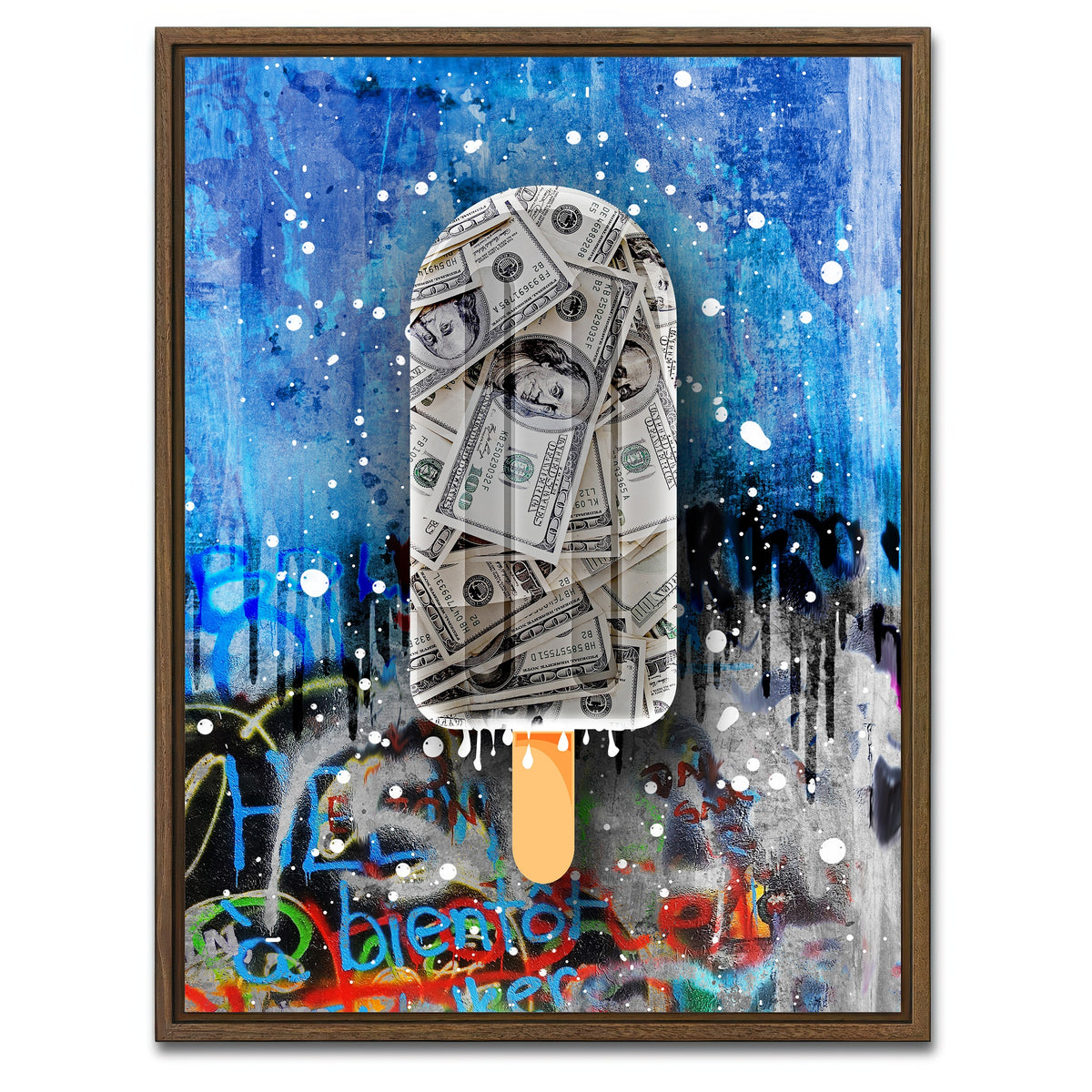 AUTO-MOCKUP WHITE | Dollar candy | 1 Piece | Walnut Framed Canvas | group=3x4